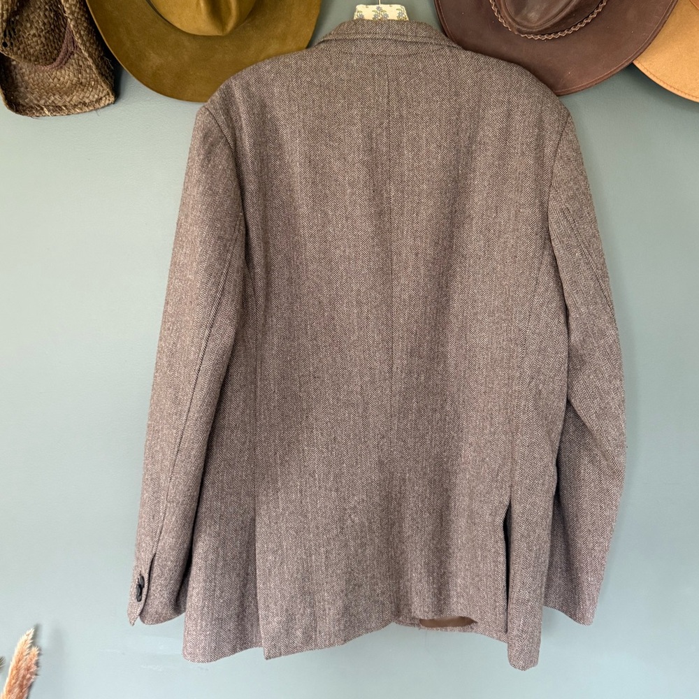 Gap Fall Blazer Suit Coat Jacket Herringbone Wool… - image 6